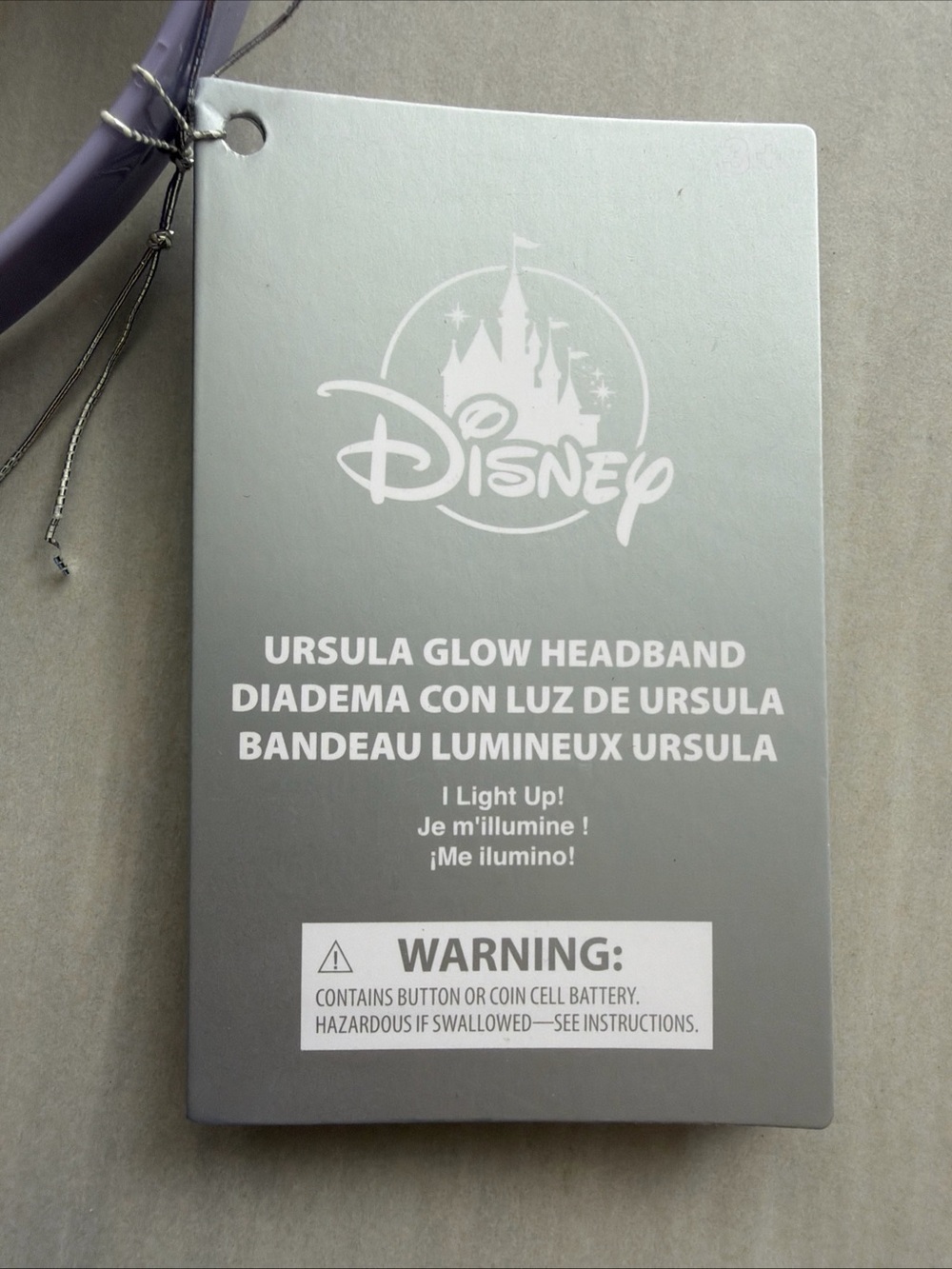 Disney Ursula Glow Headband Yellow White Purple - Picture 3 of 4